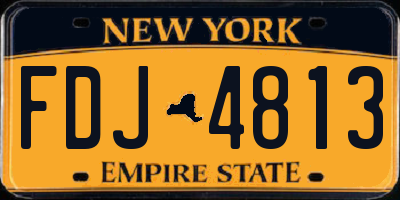 NY license plate FDJ4813