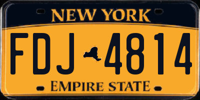 NY license plate FDJ4814