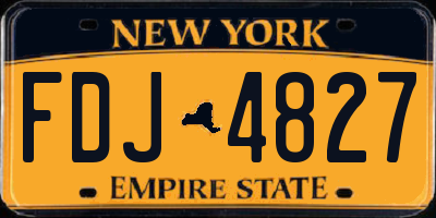NY license plate FDJ4827