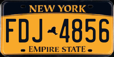 NY license plate FDJ4856