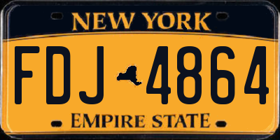 NY license plate FDJ4864