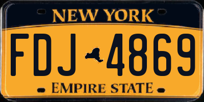 NY license plate FDJ4869
