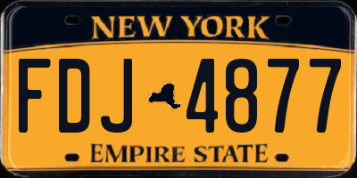 NY license plate FDJ4877