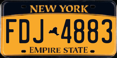 NY license plate FDJ4883