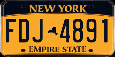 NY license plate FDJ4891