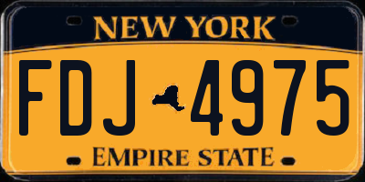 NY license plate FDJ4975