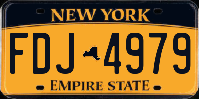 NY license plate FDJ4979