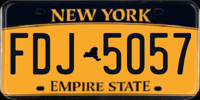 NY license plate FDJ5057