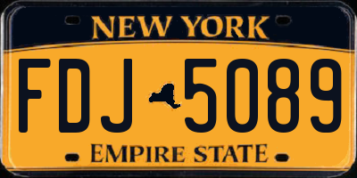 NY license plate FDJ5089