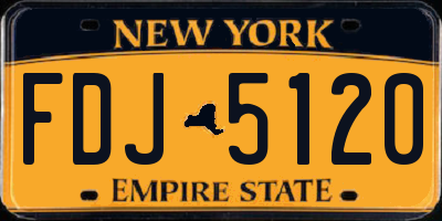 NY license plate FDJ5120