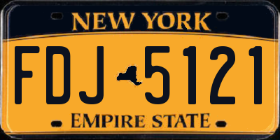 NY license plate FDJ5121