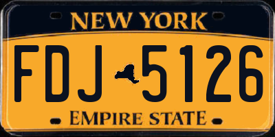 NY license plate FDJ5126