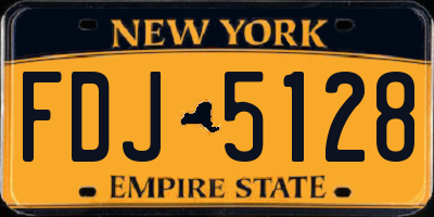 NY license plate FDJ5128
