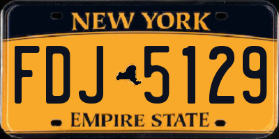 NY license plate FDJ5129
