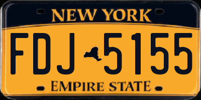 NY license plate FDJ5155