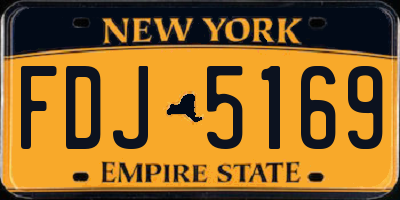 NY license plate FDJ5169