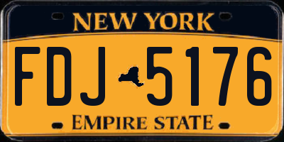 NY license plate FDJ5176