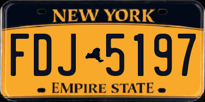 NY license plate FDJ5197