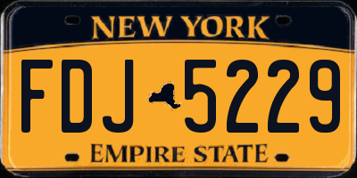 NY license plate FDJ5229