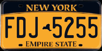 NY license plate FDJ5255