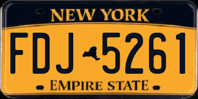 NY license plate FDJ5261