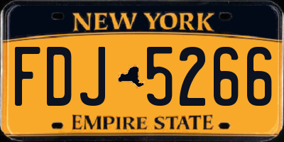 NY license plate FDJ5266