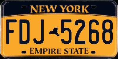 NY license plate FDJ5268