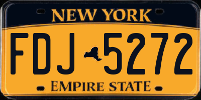 NY license plate FDJ5272