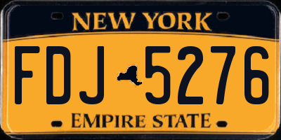 NY license plate FDJ5276