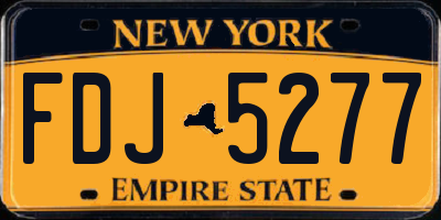 NY license plate FDJ5277