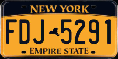 NY license plate FDJ5291