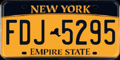 NY license plate FDJ5295