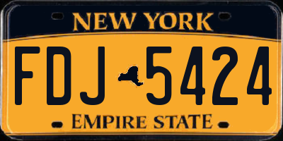 NY license plate FDJ5424