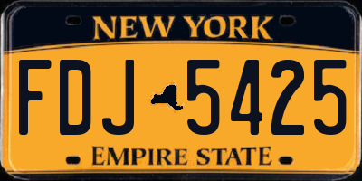 NY license plate FDJ5425