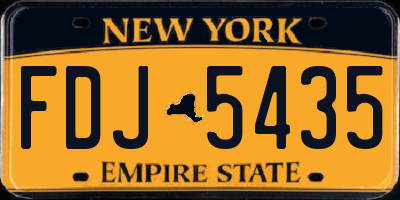 NY license plate FDJ5435