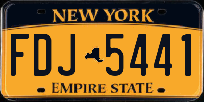 NY license plate FDJ5441