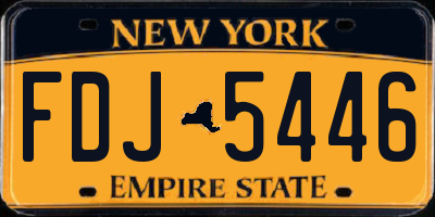NY license plate FDJ5446