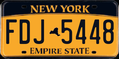 NY license plate FDJ5448