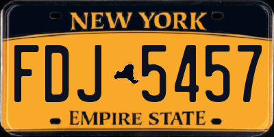 NY license plate FDJ5457