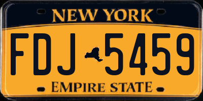 NY license plate FDJ5459