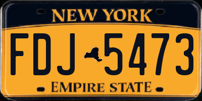 NY license plate FDJ5473