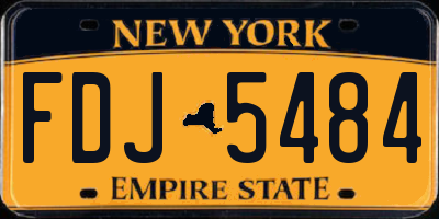 NY license plate FDJ5484