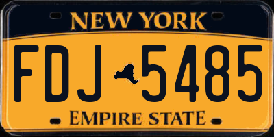 NY license plate FDJ5485
