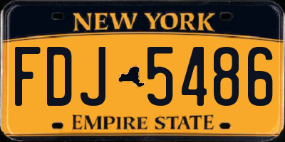 NY license plate FDJ5486