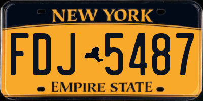 NY license plate FDJ5487