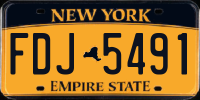 NY license plate FDJ5491
