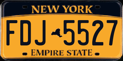 NY license plate FDJ5527
