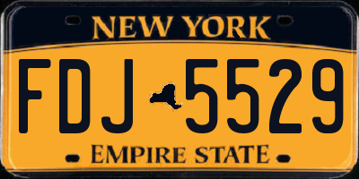 NY license plate FDJ5529