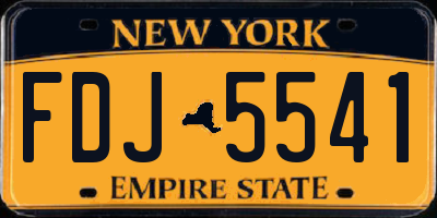 NY license plate FDJ5541