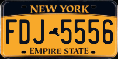 NY license plate FDJ5556